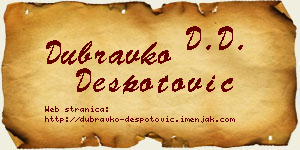 Dubravko Despotović vizit kartica